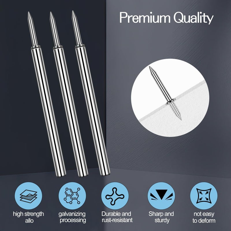Quadafy 250 Pack Double-Headed Skirting Nails With Sleeve Tool - Double Sided Nails for Wood, Traceless Invisible Screws Seamless Solid Wood Baseboard - Image 3